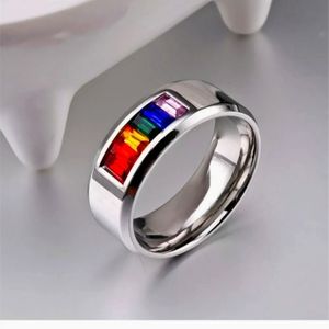 Rainbow band ring